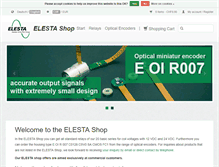 Tablet Screenshot of elesta-shop.com